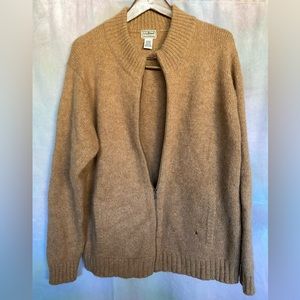 LL Bean men’s Shetland Wool jacket with zipper and ribbed collar